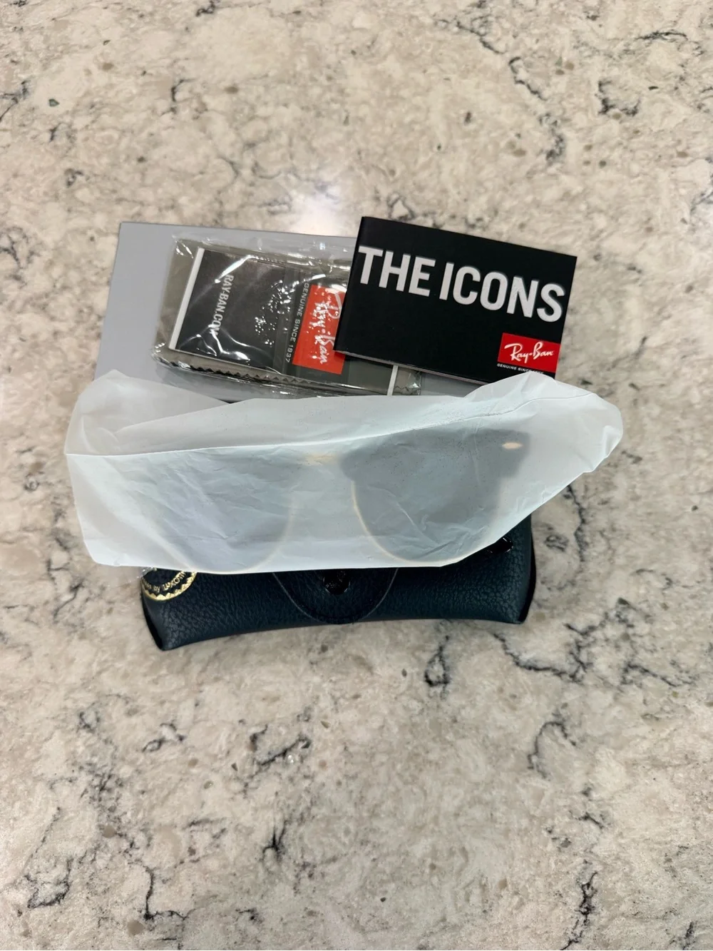 Ray Ban Clubmaster Sunglasses Black on Ariana Dark Gray Frames
